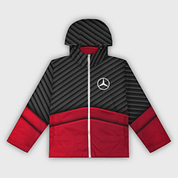 Ветровка с капюшоном женская Mercedes Benz: Red Carbon, цвет: 3D-белый