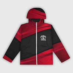 Ветровка с капюшоном женская Toyota: Red Sport, цвет: 3D-белый
