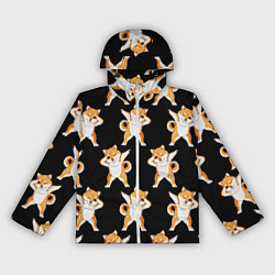 Ветровка с капюшоном женская Foxes Dab, цвет: 3D-белый