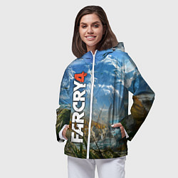 Ветровка с капюшоном женская Far Cry 4: Ice Mountains, цвет: 3D-белый — фото 2