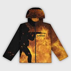 Ветровка с капюшоном женская CS:GO Dark Fire, цвет: 3D-черный