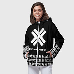 Ветровка с капюшоном женская Eskimo Callboy: Cross, цвет: 3D-белый — фото 2
