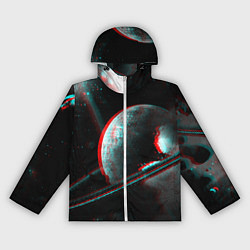 Ветровка с капюшоном женская Cosmos Glitch, цвет: 3D-белый