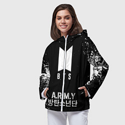 Ветровка с капюшоном женская BTS ARMY, цвет: 3D-белый — фото 2
