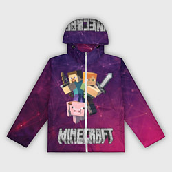 Ветровка с капюшоном женская MINECRAFT, цвет: 3D-белый