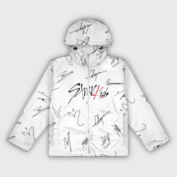 Ветровка с капюшоном женская STRAY KIDS АВТОГРАФЫ, цвет: 3D-белый