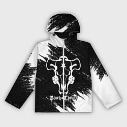 Ветровка с капюшоном женская ЧЁРНЫЙ КЛЕВЕР, цвет: 3D-белый