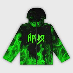 Ветровка с капюшоном женская АРИЯ, цвет: 3D-черный