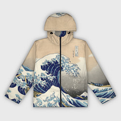 Ветровка с капюшоном женская Kanagawa Wave Art, цвет: 3D-черный