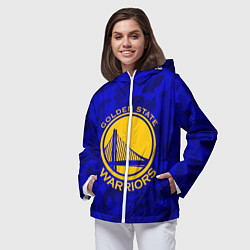 Ветровка с капюшоном женская GOLDEN STATE WARRIORS, цвет: 3D-белый — фото 2