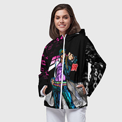 Ветровка с капюшоном женская JOJOS BIZARRE ADVENTURE, цвет: 3D-белый — фото 2