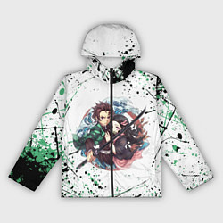 Ветровка с капюшоном женская KIMETSU NO YAIBA, цвет: 3D-черный