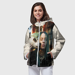 Ветровка с капюшоном женская BILLIE EILISH, цвет: 3D-белый — фото 2