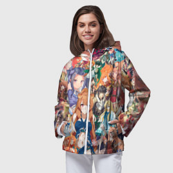 Ветровка с капюшоном женская Восхождение Героя Щита, цвет: 3D-белый — фото 2