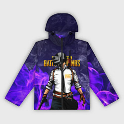 Ветровка с капюшоном женская PUBG, цвет: 3D-черный