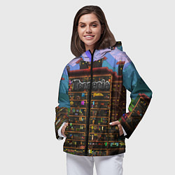 Ветровка с капюшоном женская TERRARIA, цвет: 3D-черный — фото 2