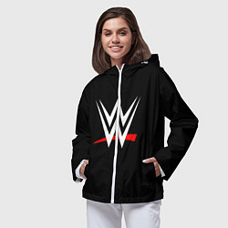 Ветровка с капюшоном женская WWE, цвет: 3D-белый — фото 2