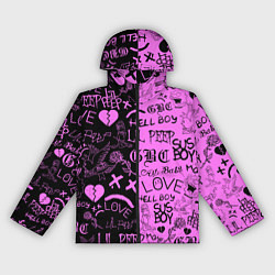 Ветровка с капюшоном женская LIL PEEP LOGOBOMBING, цвет: 3D-черный