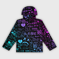 Ветровка с капюшоном женская LIL PEEP LOGOBOMBING, цвет: 3D-черный