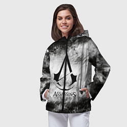 Ветровка с капюшоном женская Assassin’s Creed, цвет: 3D-черный — фото 2