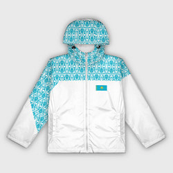 Ветровка с капюшоном женская Казахстан Форма, цвет: 3D-белый