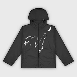 Ветровка с капюшоном женская Лунопёс, цвет: 3D-черный