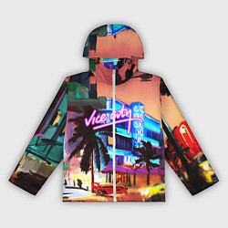 Ветровка с капюшоном женская GTA: VICE CITY, цвет: 3D-белый