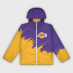 Ветровка с капюшоном женская LA LAKERS, цвет: 3D-белый
