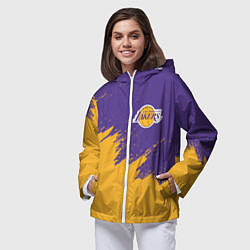 Ветровка с капюшоном женская LA LAKERS, цвет: 3D-белый — фото 2