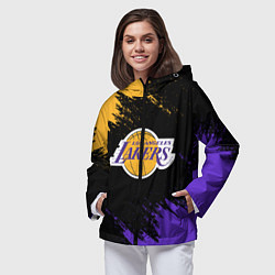 Ветровка с капюшоном женская LA LAKERS, цвет: 3D-черный — фото 2