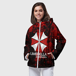 Ветровка с капюшоном женская UMBRELLA CORP, цвет: 3D-белый — фото 2