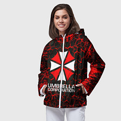 Ветровка с капюшоном женская UMBRELLA CORPORATION, цвет: 3D-белый — фото 2