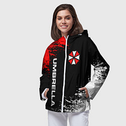 Ветровка с капюшоном женская UMBRELLA CORPORATION, цвет: 3D-белый — фото 2