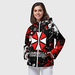 Ветровка с капюшоном женская UMBRELLA CORPORATION, цвет: 3D-белый — фото 2
