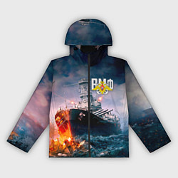 Ветровка с капюшоном женская ВМФ, цвет: 3D-черный