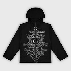 Ветровка с капюшоном женская EVa-updown, цвет: 3D-черный