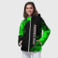 Ветровка с капюшоном женская MINECRAFT, цвет: 3D-белый — фото 2