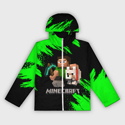 Ветровка с капюшоном женская MINECRAFT, цвет: 3D-белый