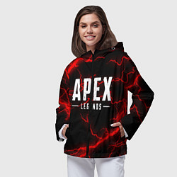 Ветровка с капюшоном женская APEX LEGENDS, цвет: 3D-черный — фото 2