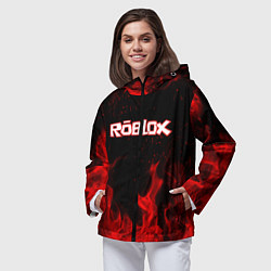 Ветровка с капюшоном женская ROBLOX, цвет: 3D-черный — фото 2