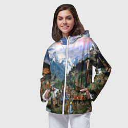 Ветровка с капюшоном женская HEROES, цвет: 3D-белый — фото 2