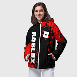 Ветровка с капюшоном женская ROBLOX, цвет: 3D-белый — фото 2