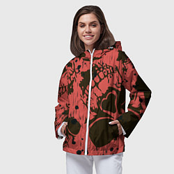 Ветровка с капюшоном женская Черепа, цвет: 3D-белый — фото 2