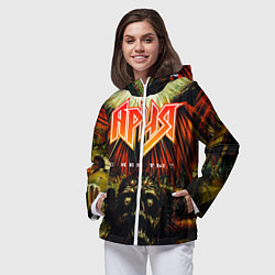 Ветровка с капюшоном женская Ария, цвет: 3D-белый — фото 2