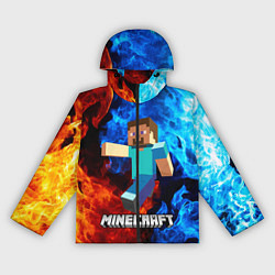 Ветровка с капюшоном женская MINECRAFT, цвет: 3D-черный