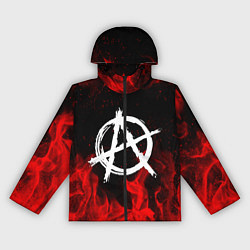 Ветровка с капюшоном женская АНАРХИЯ, цвет: 3D-черный