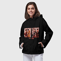 Ветровка с капюшоном женская Великий из бродячих псов, цвет: 3D-черный — фото 2