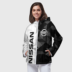 Ветровка с капюшоном женская NISSAN, цвет: 3D-белый — фото 2