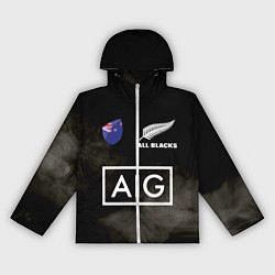 Ветровка с капюшоном женская ALL BLACKS, цвет: 3D-белый