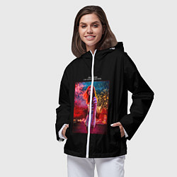 Ветровка с капюшоном женская Очень странные дела, цвет: 3D-белый — фото 2